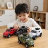 The multi-color armored riot control vehicle model combination set is made of simulated metal material details Picture